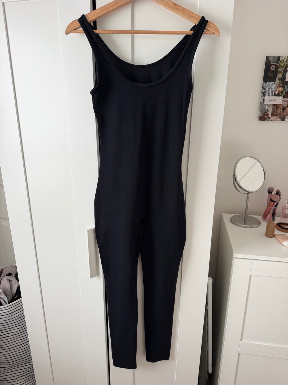 TNA Black Sleeveless Scoop-Neck Jumpsuit